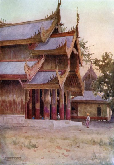 Un portico del palazzo, Mandalay da Robert George Talbot Kelly